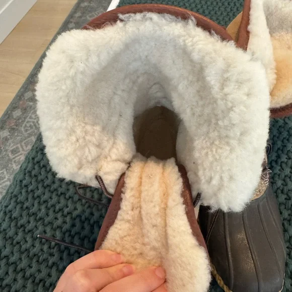 Fur Lined LLBean Bean Boots Size 9 - Picture 4 of 7